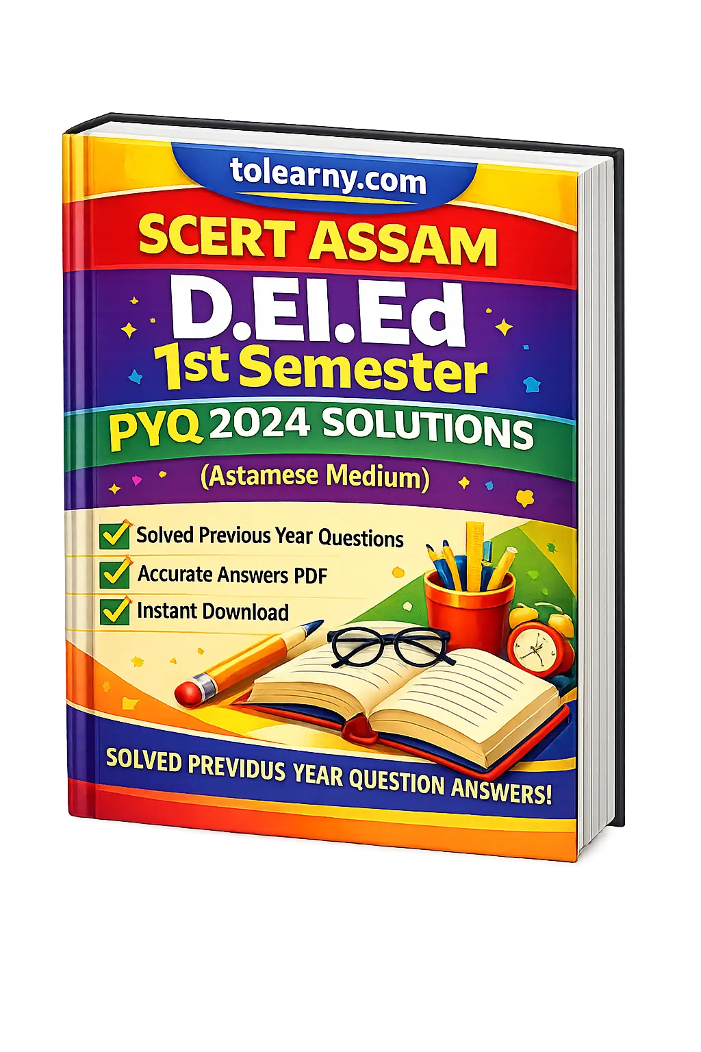 SCERT Assam D.El.Ed 1st Sem PYQ 2024 Solutions. Best For Exam Preparation.