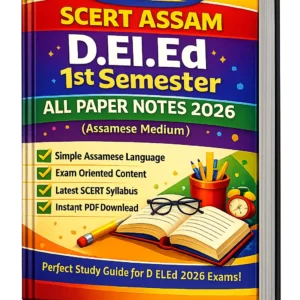 SCERT Assam D.El.Ed 1st Semester Notes 2026 Assamese Medium