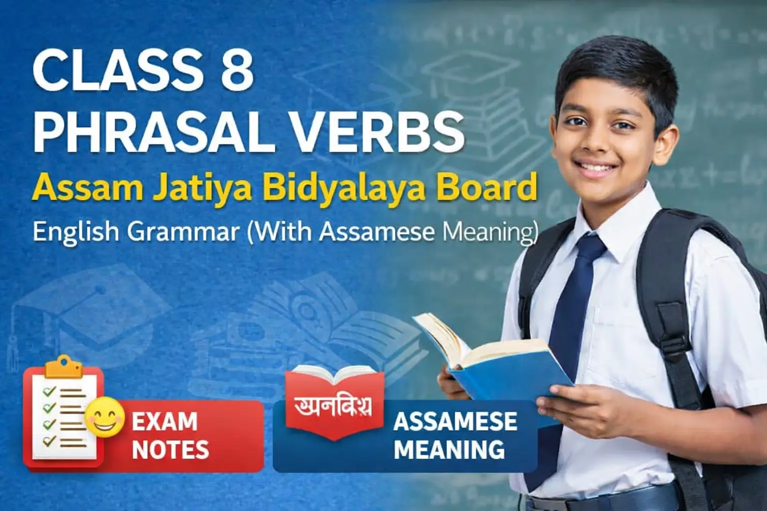 Class 8 Phrasal Verbs Assam Jatiya Bidyalaya With Assamese Meaning