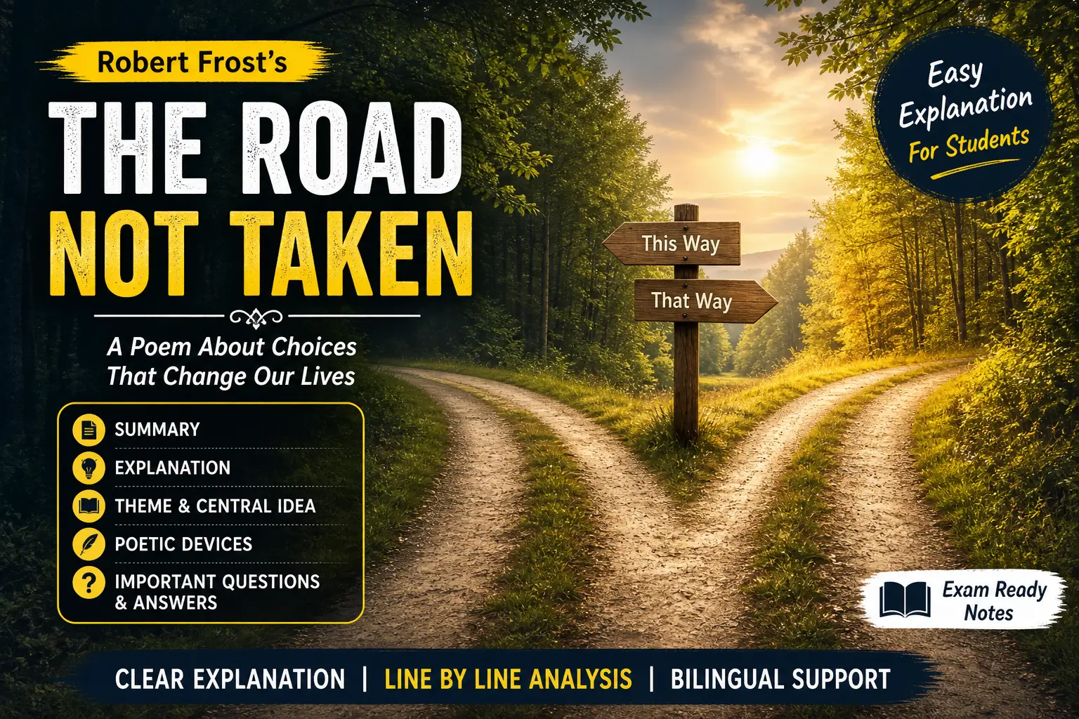 The Road Not Taken Class 9 question answers